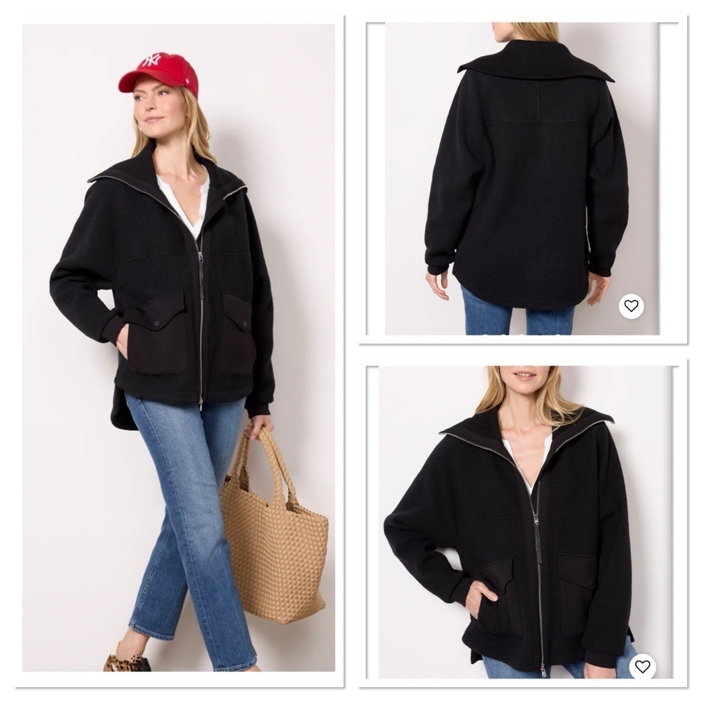 Varley Black Utility Jacket with Front Pockets